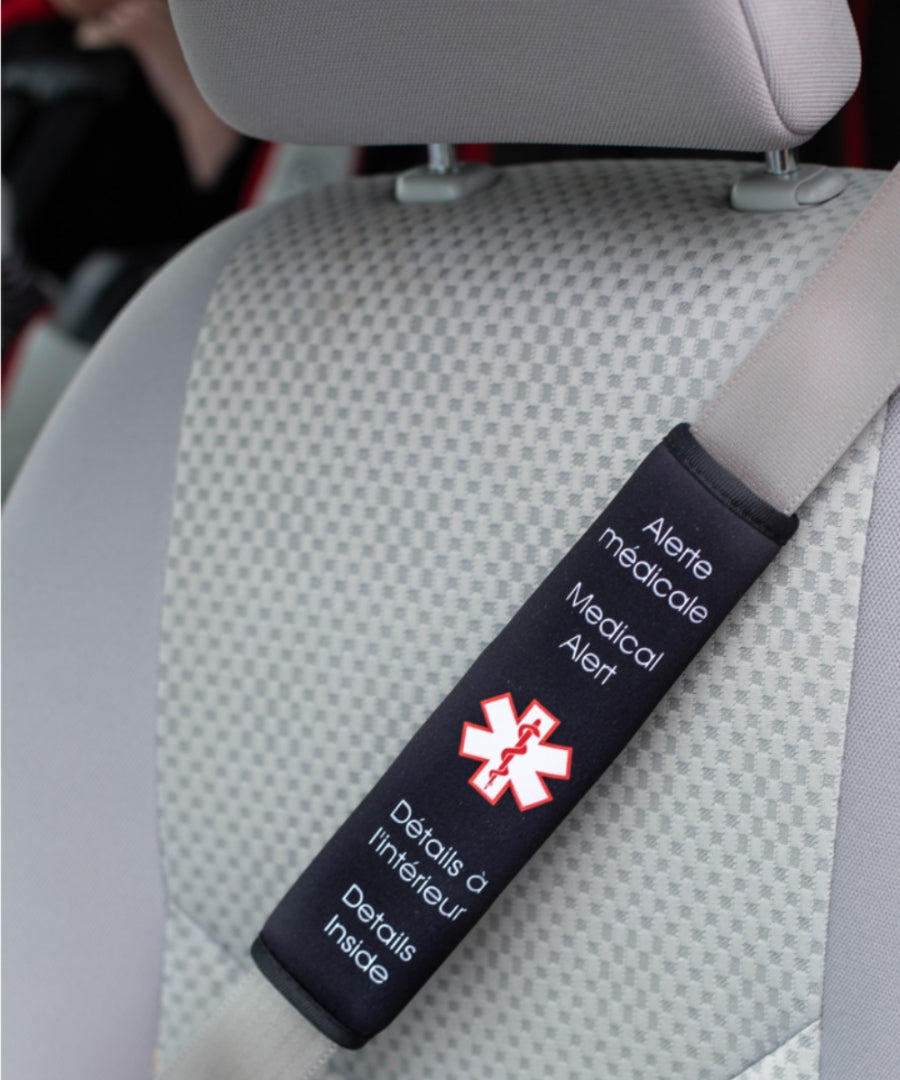 Medical Instruction Seat Belt Cover